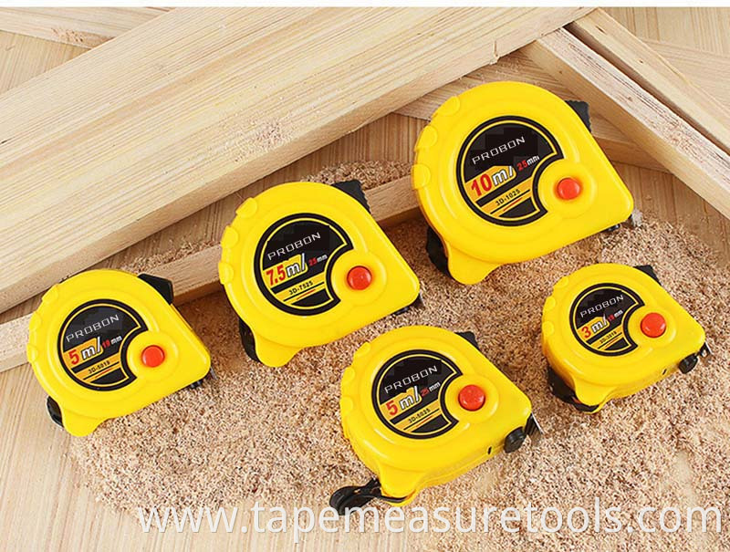Wholesale 3m 5m 7.5m 10m ABS new material three locks restractable tape measure with logo custom